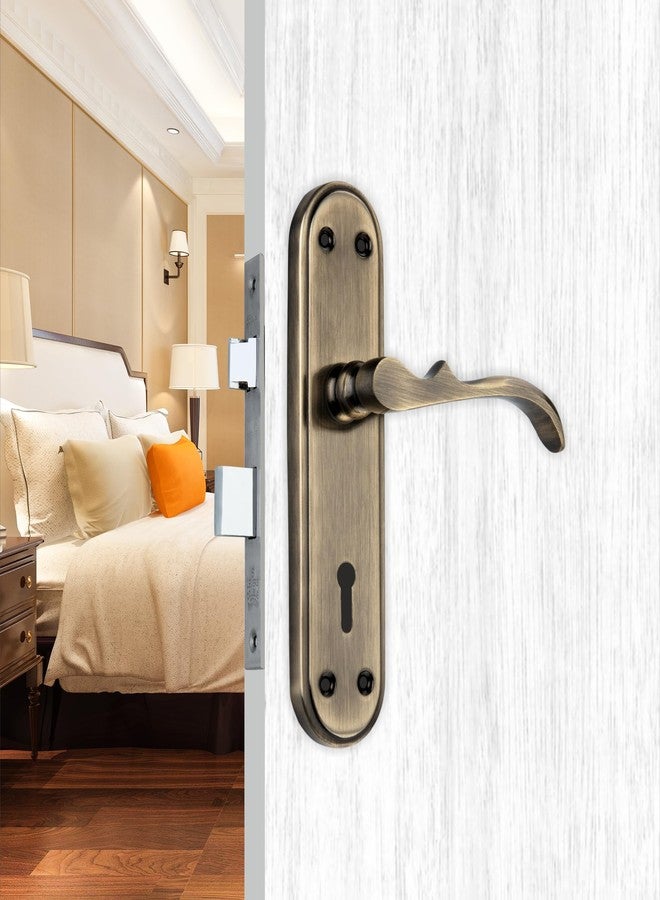 Duke Mortise Door Lock Set 604 Gloss Finish Antique Door Lock and Handle with 3 Keys for Home | Mortice Door Locks for Home, Living Room, Hotel - Image 1